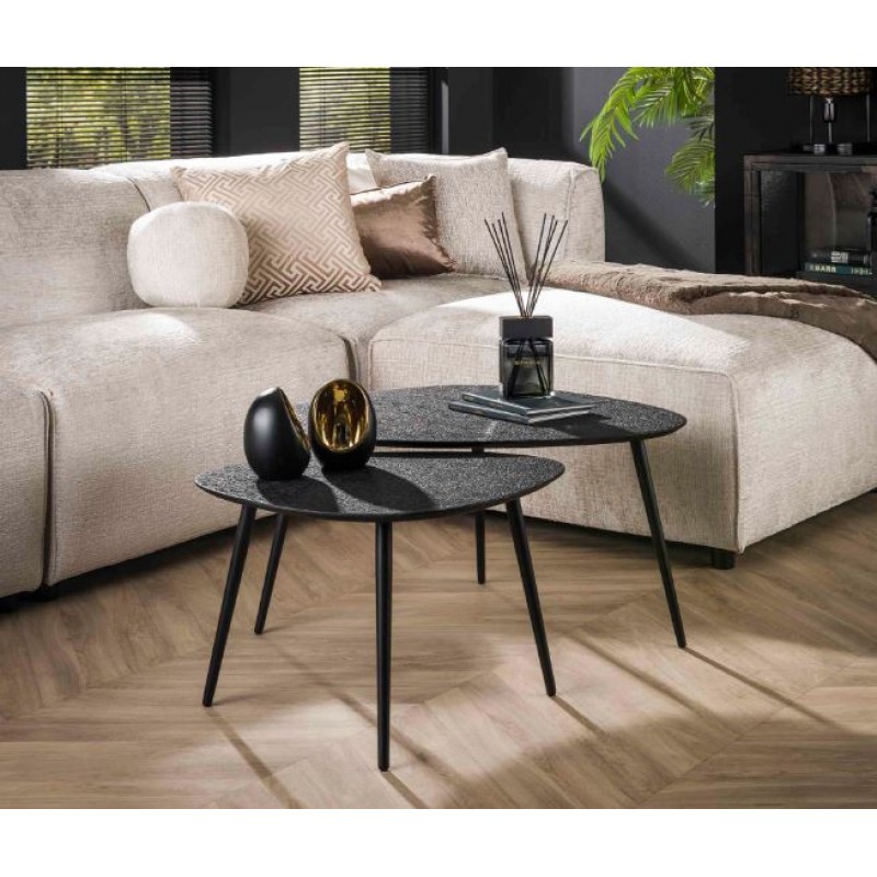 ZI Metallic Coffee Table Triangle Black